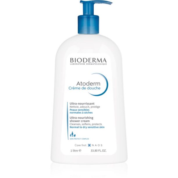 Bioderma Atoderm Shower Cream подхранващ душ крем за нормална към суха чувствителна кожа 1000 мл.