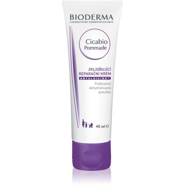 Bioderma Cicabio Pommade регенерираща и успокояваща грижа за дехидрaтирана и увредена кожа 40 мл.