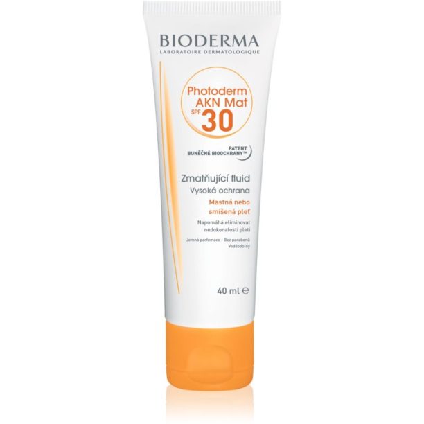 Bioderma Photoderm AKN Mat защитен матиращ флуид за лице SPF 30 40 мл.