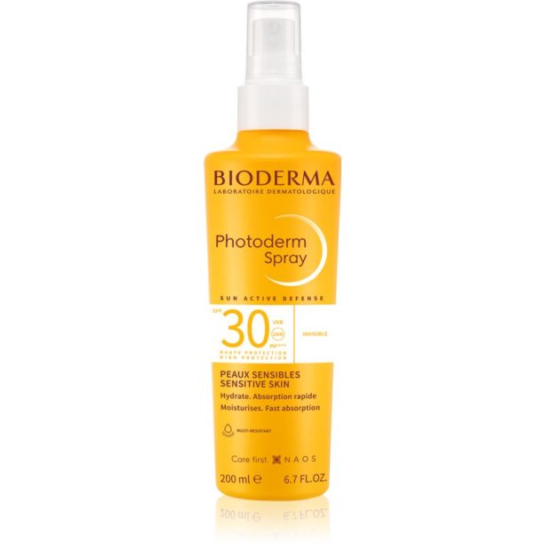 Bioderma Photoderm Spray SPF 30 слънцезащитен спрей SPF 30 200 мл.