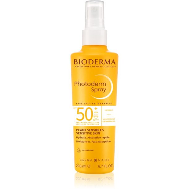 Bioderma Photoderm Sprej SPF 50+ слънцезащитен лосион в спрей SPF 50+ 200 мл.