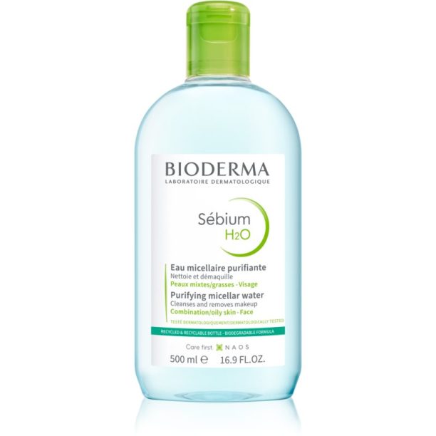 Bioderma Sébium H2O мицеларна вода за смесена и мазна кожа 500 мл.