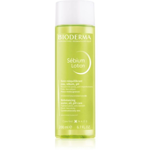 Bioderma Sébium Lotion вода за лице за възвръщане на баланс на смесена и мазна кожа 200 мл.