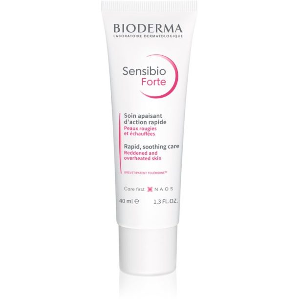 Bioderma Sensibio Forte хидратиращ и успокояващ крем за чувствителна кожа със склонност към почервеняване 40 мл.