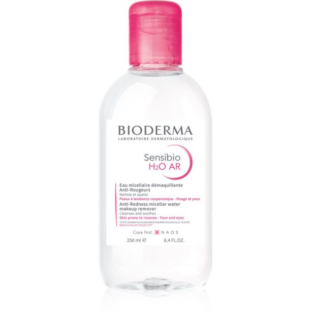 Bioderma Sensibio H2O AR мицеларна вода за чувствителна кожа със склонност към почервеняване 250 мл.