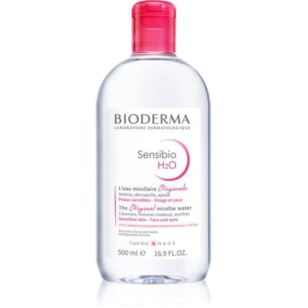 Bioderma Sensibio H2O мицеларна вода за чувствителна кожа на лицето 500 мл. на ниска цена