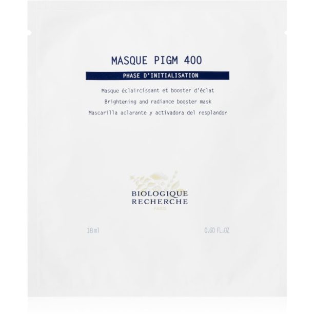 Biologique Recherche Masque PIGM 400 озаряваща платнена маска Против тъмни петна 10x18 мл. на ниска цена