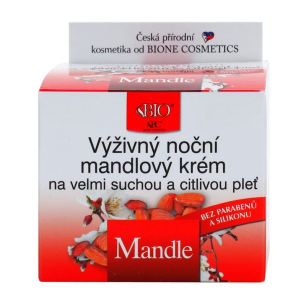 Bione Cosmetics Almonds подхранващ нощен крем за много суха и чувствителна кожа 51 мл. купи на топ цена