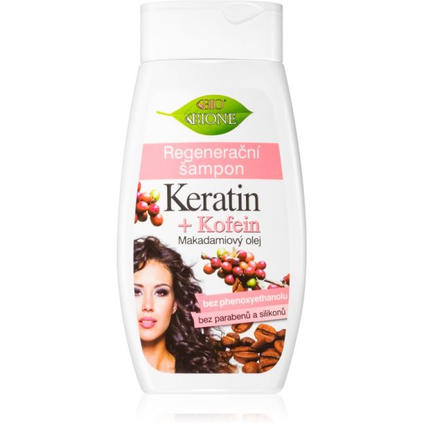 Bione Cosmetics Keratin + Kofein регенериращ шампоан 260 мл.