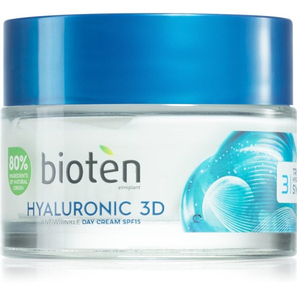 Bioten Hyaluronic 3D дневен крем за първи бръчки  за всички типове кожа на лицето 50 мл.