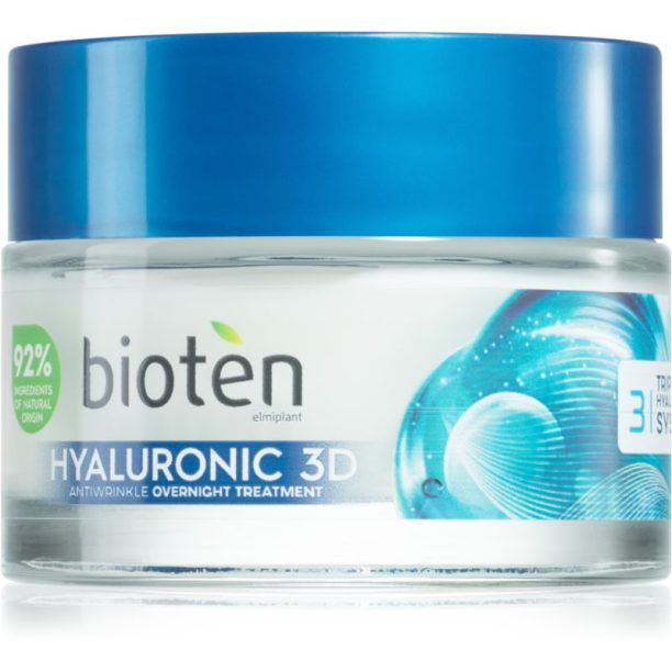 Bioten Hyaluronic 3D хидратиращ нощен крем за първи бръчки 50 мл.