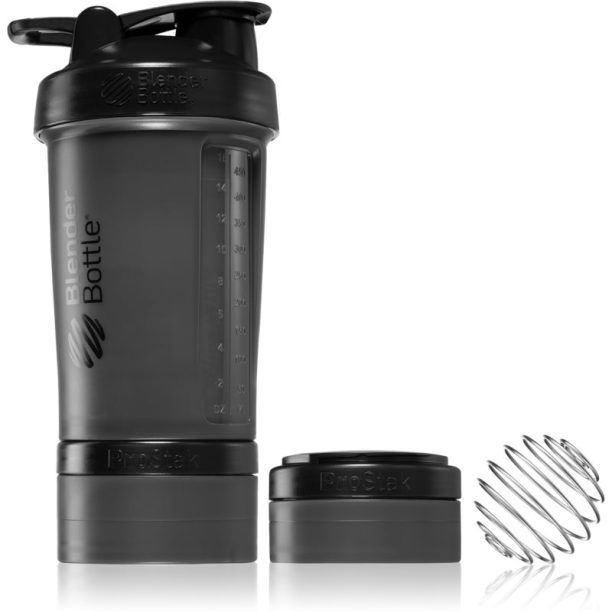 Blender Bottle ProStak Pro спортен шейкър + контейнер боя Black 650 мл.