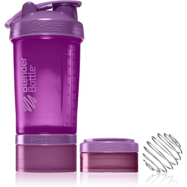 Blender Bottle ProStak Pro спортен шейкър + контейнер боя Plum 650 мл.