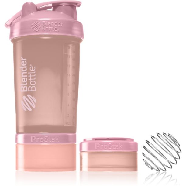 Blender Bottle ProStak Pro спортен шейкър + контейнер боя Rosé Pink 650 мл.