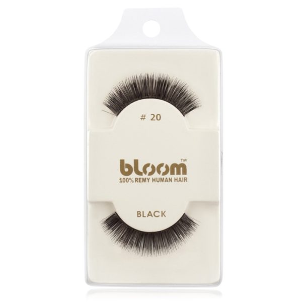 Bloom Natural изкуствени мигли от естествен косъм No. 20 (Black) 1 см