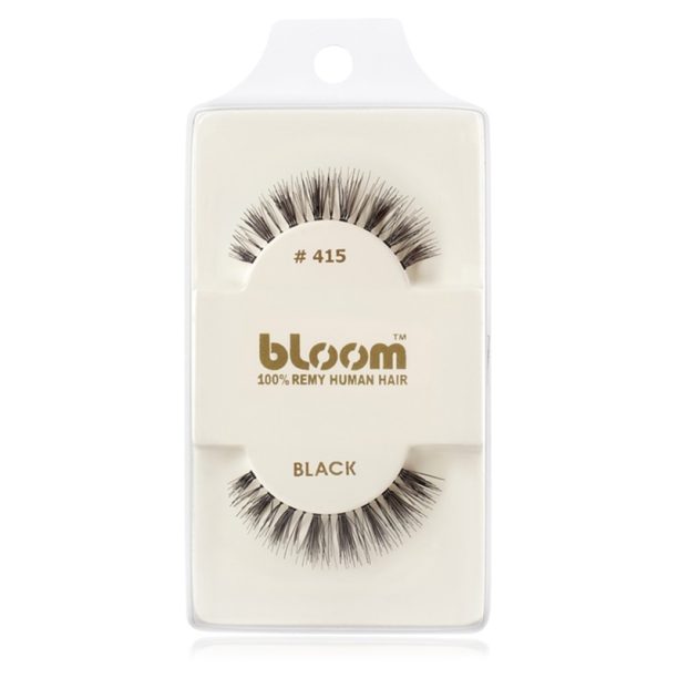 Bloom Natural изкуствени мигли от естествен косъм No. 415 (Black) 1 см