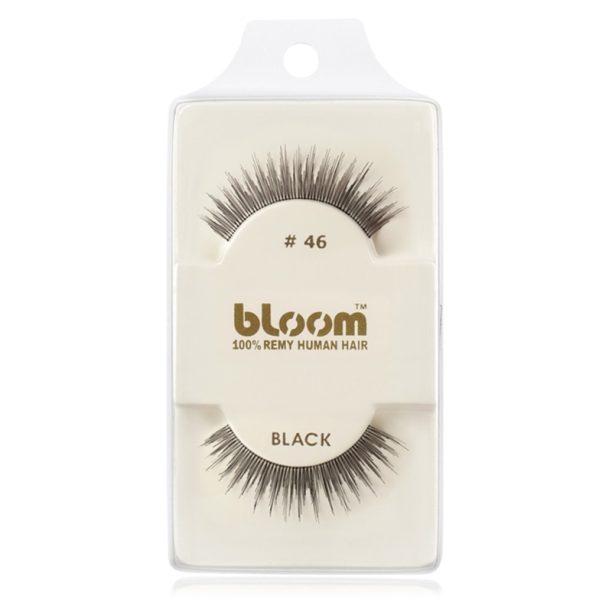 Bloom Natural изкуствени мигли от естествен косъм No. 46 (Black) 1 см