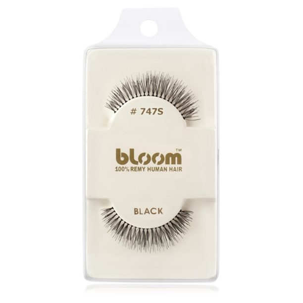 Bloom Natural изкуствени мигли от естествен косъм No. 747S (Black) 1 см