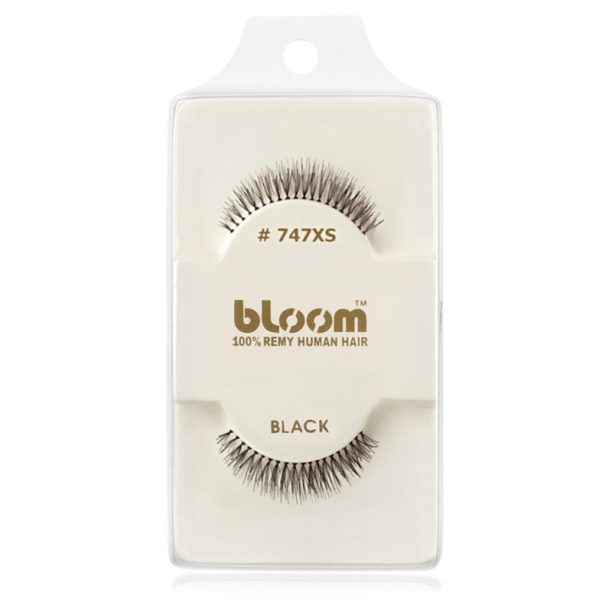 Bloom Natural изкуствени мигли от естествен косъм No. 747XS (Black) 1 см