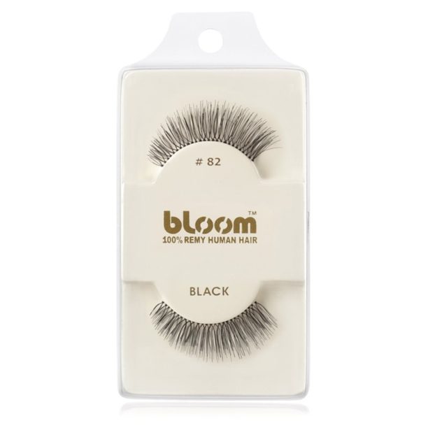 Bloom Natural изкуствени мигли от естествен косъм No. 82 (Black) 1 см