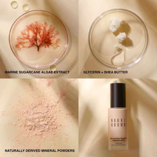 Bobbi Brown Mini Skin Long-Wear Weightless Foundation дълготраен фон дьо тен SPF 15 цвят Warm Almond 13 мл. купи на топ цена