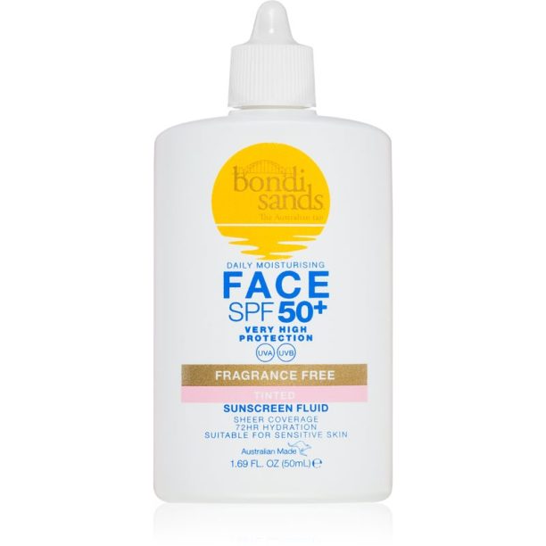 Bondi Sands SPF 50+ Fragrance Free Tinted Face Fluid тониращ защитен крем за лице SPF 50+ 50 мл.