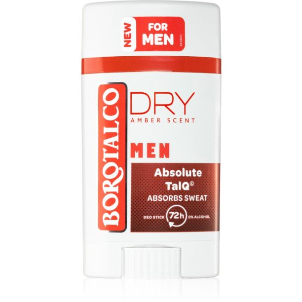 Borotalco MEN Dry дезодорант стик 72 ч. за мъже Amber Scent 40 мл.