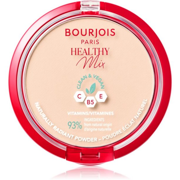 Bourjois Healthy Mix матираща пудра за сияен вид на кожата цвят 01 Ivory 10 гр. на ниска цена