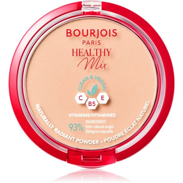 Bourjois Healthy Mix матираща пудра за сияен вид на кожата цвят 02 Vanilla 10 гр. на ниска цена