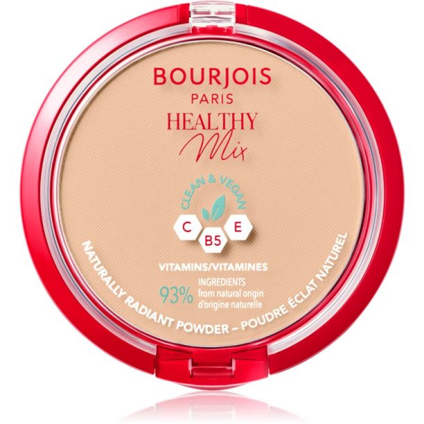 Bourjois Healthy Mix матираща пудра за сияен вид на кожата цвят 04 Golden Beige 10 гр. на ниска цена