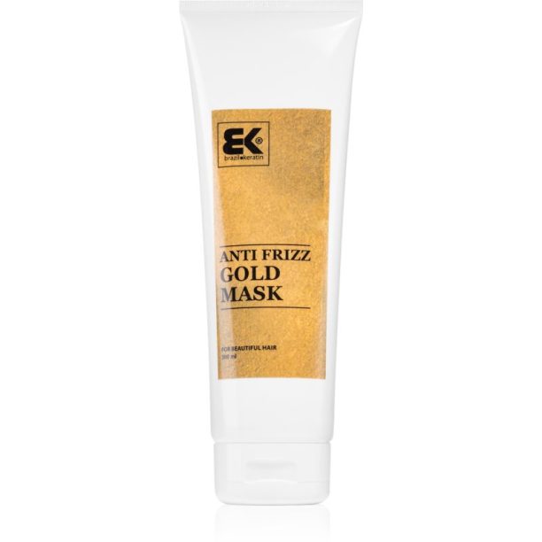 Brazil Keratin Gold Anti Frizz Mask кератинова възстановителна маска за увредена коса 300 мл.