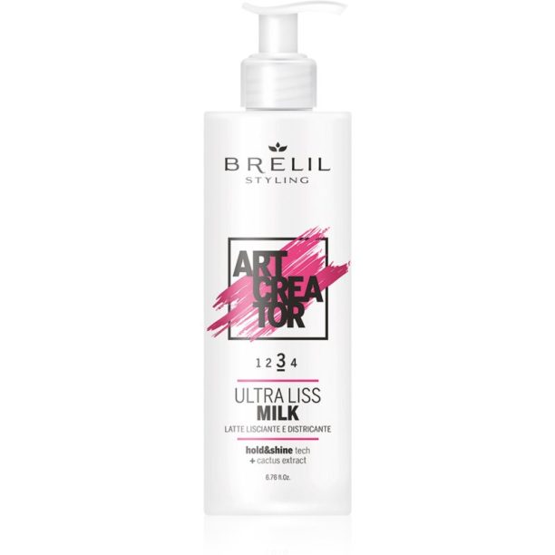 Brelil Numéro Art Creator Ultra Liss Milk леко изглаждащо мляко за изглаждане на чуплива коса 200 мл.