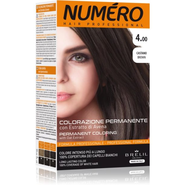 Brelil Numéro Permanent Coloring боя за коса цвят 4.00 Brown 125 мл. на ниска цена