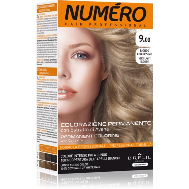 Brelil Numéro Permanent Coloring боя за коса цвят 9.00 Very Light Blonde 125 мл. на ниска цена