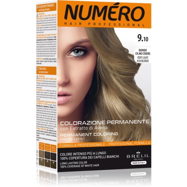 Brelil Numéro Permanent Coloring боя за коса цвят 9.10 Very Light Ash Blonde 125 мл. на ниска цена