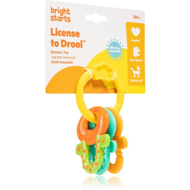 Bright Starts Teether & Rattle дрънкалка с гризалка 3m+ 1 бр.