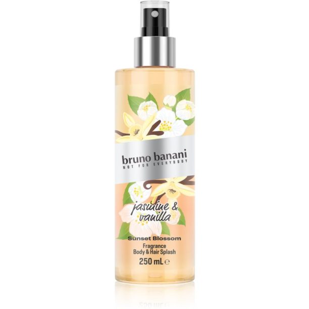 Bruno Banani Sunset Blossom Jasmine & Vanilla Парфюмирана мъгла за тяло и коса за жени  250 мл. на ниска цена