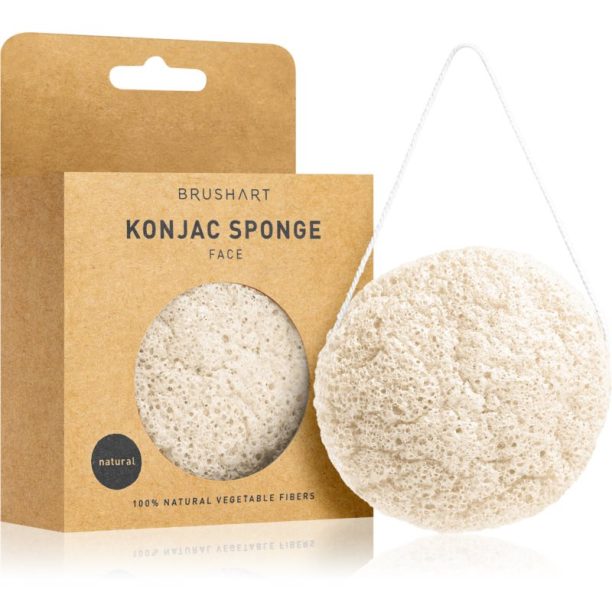 BrushArt Home Salon Konjac sponge нежна ексфолираща гъба за лице Natural 4 гр. на ниска цена