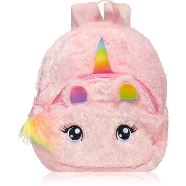 BrushArt KIDS Fluffy unicorn backpack Small детска раница Pink (20 x 23 cm) на ниска цена