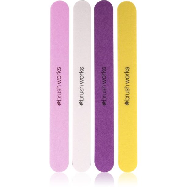 Brushworks Nail Files Coloured комплект пили за нокти (за нокти)