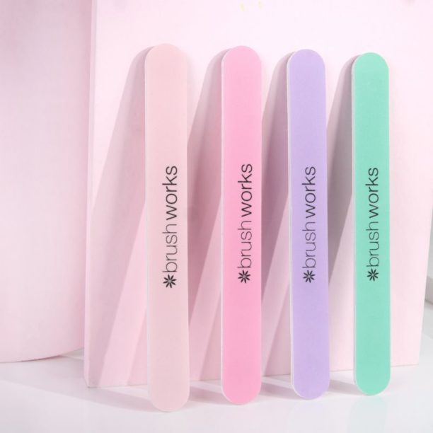 Brushworks Nail Files Pastel комплект пили за нокти (за нокти) на ниска цена