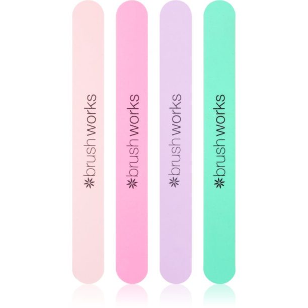 Brushworks Nail Files Pastel комплект пили за нокти (за нокти)