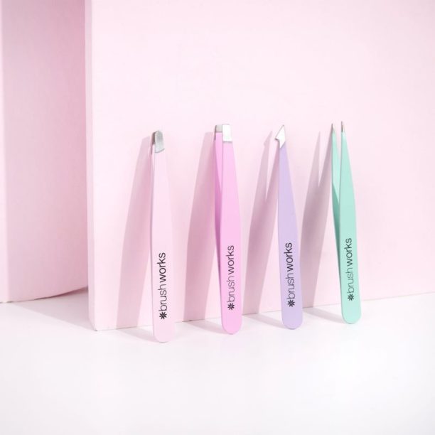 Brushworks Tweezer Set Pastel комплект пинсети на ниска цена