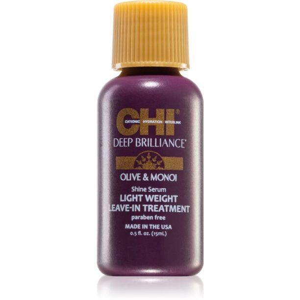 CHI Brilliance Shine Serum Lightweight Leave-in Ttreatment лек серум за блясък и мекота на косата 15 мл.