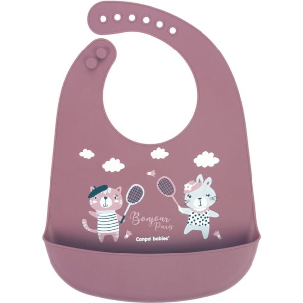 Canpol babies Bonjour Paris Bibs лигавник Pink 1 бр. на ниска цена