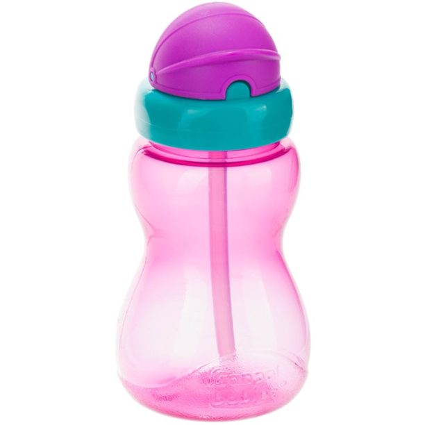 Canpol babies Sport Cup детско шише със сламка 12m+ Pink 270 мл.