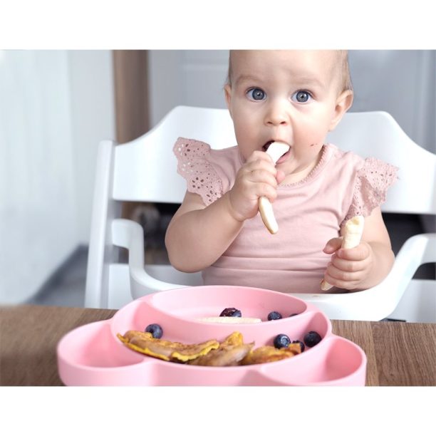 Canpol babies Suction plate Bear разделена чиния с вендуза Pink 500 мл. на ниска цена