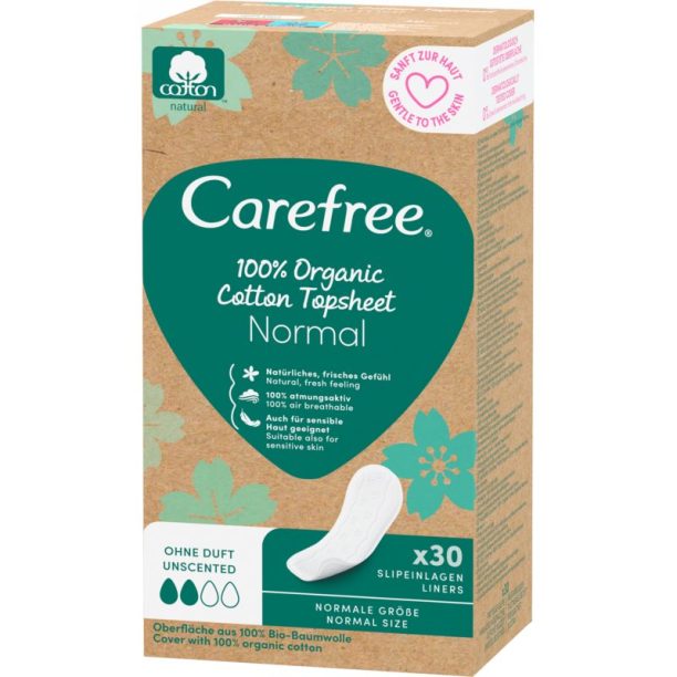 Carefree Organic Cotton Normal дамски превръзки 30 бр. на ниска цена