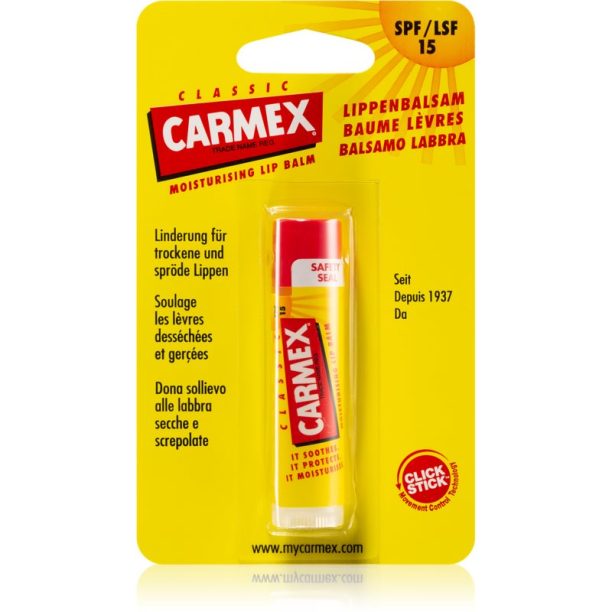 Carmex Classic хидратиращ балсам за устни в тубичка SPF 15 4.25 гр.