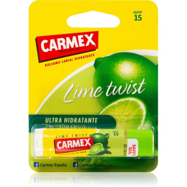 Carmex Lime Twist хидратиращ балсам за устни в тубичка SPF 15 4